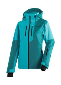 Skijacke Maier Sports "Manzaneda", Damen, Gr. 44, blau (t&uuml;rkis), 100% Polyester, Rundhals, Jacken Skijacke, Damen Winterjacke, wind- und wasserdicht, 4 RV-Taschen, Regular Fit