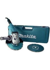 Winkelschleifer Makita "GA9020RFK3", blau (wei&szlig;, neutral), B:25cm H:14cm L:47,3cm, Schleifmaschinen, Winkelschleifer, 2.200W, 230mm, 6.600 min-1, inkl. Aufbewahrungskoffer