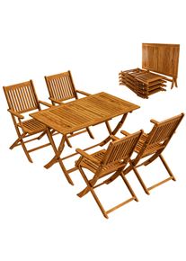 Casaria Zestaw mebli ogrodowych Sydney Komfort 5 cz Drewno FSC