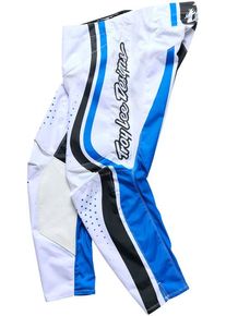 Troy Lee Designs GP Pro Roller, stoffen broek , kleur: Wit/Zwart/Blauw , maat: 38
