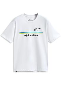Alpinestars Lanes CSF, t-shirt , color: White/Black/Blue/Neon-Green , size: XXL