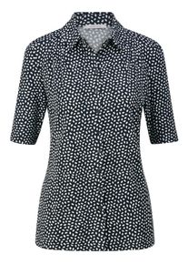 Peter Hahn - Bluse mit Hemdkragen, blau, Gr. 50, Viskose