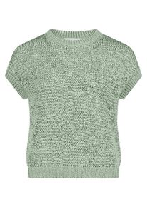 BETTY & CO Betty & Co - Rundhals-Pullover, gr&uuml;n, Gr. 44, Baumwolle