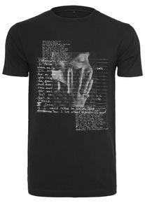 Mister Tee Koszulka ' Tupac Lyrics' dla mężczyzn szary / ciemnoszary / czarny / biały Rozmiar L