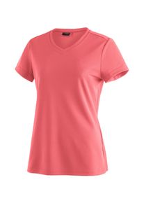 T-Shirt Maier Sports "Trudy", Damen, Gr. 44, rosa (altrosa), 100% Polyester, Rundhals, Shirts T-Shirt, Damen Kurzarmshirt, leichtes Sommer Funktionsshirt, V-Ausschnitt
