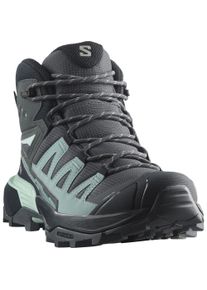 Wanderschuh Salomon "X ULTRA 360 MID GORE-TEX W", Damen, Gr. 43, grau (turbulence, carbon, tourmaline), Synthetik, Textil, Schuhe Wanderschuh, wasserdicht dank Gore-Tex Membrane