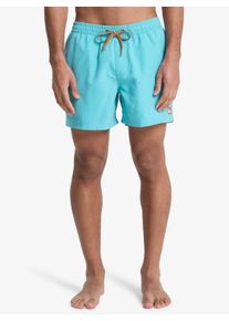 Badeshorts Quiksilver "EVERYDAY VOLLEY 15", Herren, Gr. M (50), N-Gr, blau (aqua), Web, Polyester, kontrastfarbene Details, unifarben, Badehosen Badeshorts, sportliche Schnittform, f&uuml;r Erwachsene, schnelltrocknendes Material