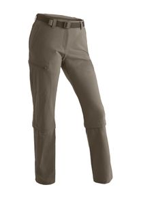 Outdoorhose Maier Sports "Arolla", Damen, Gr. 76, Langgr&ouml;&szlig;en, braun (schlamm), 90% Polyamid, 10% Elasthan, Hosen Outdoorhose, Damen Zip-Off Wanderhose, atmungsaktive Trekkinghose, Regular Fit