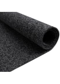 Teppichboden "Nadelfilz REWIND, Gesamth&ouml;he 5 mm, Made in Belgium", grau (anthrazit), B:200cm L:1.900cm, Polypropylen, PRIMAFLOR-IDEEN IN TEXTIL, Teppiche, Teppichboden, Breite 200 cm, Uni Farben, robust & strapazierf&auml;hig