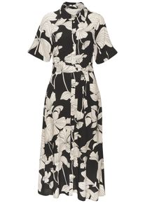 Vivance Damen Hemdblusenkleid in schwarz-sand bedruckt ,Gr&ouml;&szlig;e 34, Witt, 100% Viskose