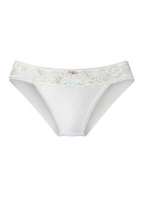 Vivance Damen Slip in pastel gebl&uuml;hmt ,Gr&ouml;&szlig;e 32/34, Witt, 87% Polyamid, 13% Elasthan