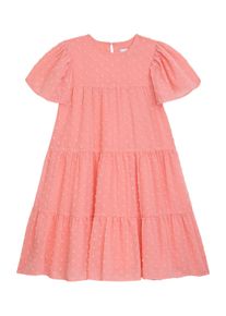 Sommerkleid DANAMADE "DANAMADE Dresses DLINNEA", M&auml;dchen, Gr. 128, flamingo, Obermaterial: 100% Polyester. Futter: 100% Baumwolle, Kleider Sommerkleid