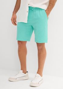 bonprix Șort din muselină din bumbac 100%, Regular Fit, verde, 48