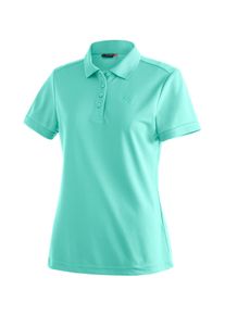 Poloshirt Maier Sports "Ulrike", Damen, Gr. 46, hellt&uuml;rkis, 100% Polyester, Rundhals, Shirts Poloshirt, Damen Polo kurzarm, leichtes Shirt, Funktionsshirt mit Kragen, Reg Fit