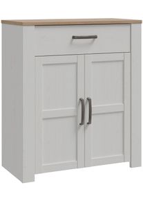 Schuhkommode FORTE "Bohol Schuhschrank, Soft Close, 12 Paar Schuhe", riviera eiche, sibiu l&auml;rche hell, B:86,4cm H:99,3cm T:42cm, Holzwerkstoff, Sideboards, Schuhkommode, B/H/T 86,4/99,3/42 cm