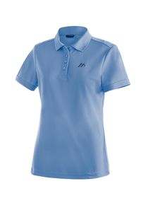 Poloshirt Maier Sports "Ulrike", Damen, Gr. 54, blau (pastellblau), 100% Polyester, Rundhals, Shirts Poloshirt, Damen Polo kurzarm, leichtes Shirt, Funktionsshirt mit Kragen, Reg Fit, Topseller
