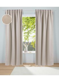 Verdunkelungsvorhang OTTO HOME "Alcide" Gr. 3, beige, B:135cm H:225cm, Polyester, Polyester, Gardinen, Verdunkelungsvorhang, Multifunktionsband, verdunkelnd, Pflegeleicht, modern,premium 320 g/m&sup2;, Topseller