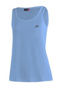 Funktionsshirt Maier Sports "Petra", Damen, Gr. 54, blau (pastellblau), 100% Polyester, Rundhals, Shirts Funktionsshirt, Damen Top, leichtes &auml;rmelloses Shirt, Rundhals, Regular Fit