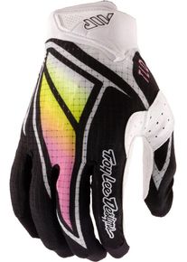 Troy Lee Designs Air Proton, gants , couleur: Noir/Blanc/Jaune N&eacute;on/Fuchsia , taille: L