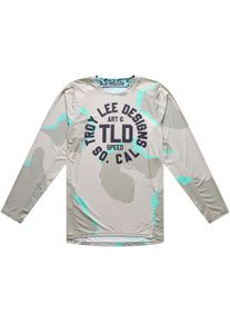 Troy Lee Designs GP Pro Air Camo, maillot , couleur: Gris Clair/Gris/Turquoise , taille: XL