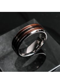Holzkern Cartesian Ring Silber og Walnuss