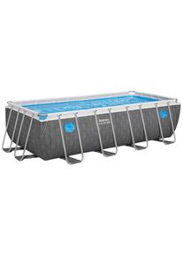 Bestway Pool SET 56384, Blau, Grau, Metall, Kunststoff, Kreise, 488x244x122 cm, RoHS, Freizeit & Co, Pools & Wasserspa&szlig;, Pools, Stahlwandpools