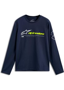 Alpinestars Mandatory CSF, t-shirt long sleeve , color: Dark Blue/Neon-Green/White , size: XS