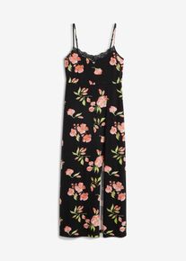 bonprix Női Hossz&uacute; h&aacute;l&oacute;ing finom csipk&eacute;vel, fekete, 52/54