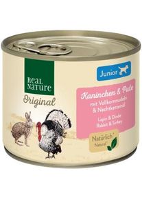 REAL NATURE Junior Lapin et dinde 6x200 g