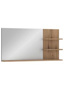 James Wood , Anthrazit, Eichefarben , Holzwerkstoff , rechteckig , 135x70x20 cm , Badezimmer, Badezimmerspiegel, Badspiegel