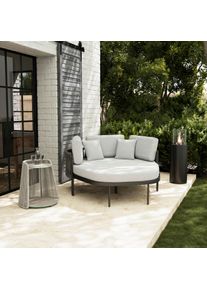 Sonneninsel Lucien Hellgrau inkl. Zierkissen