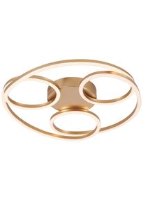 LED-Deckenleuchte Rundim Champagner max. 12 Watt Deckenlampe