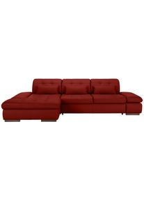 Wohnlandschaft Sanfino Leder Rot