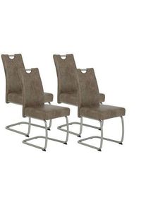 Schwingstuhl gepolstert 4er-Set