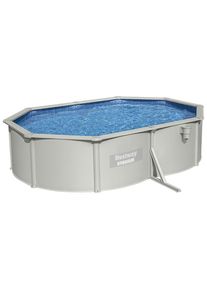 Bestway Pool SET Hydrium 56586, Grau, Metall, Kunststoff, Metalloptik, 366x122x500 cm, RoHS, Freizeit & Co, Pools & Wasserspa&szlig;, Pools