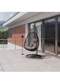 H&auml;ngesessel Kreta Braun/Schwarz/Hellgrau