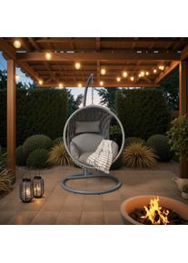 H&auml;ngesessel Mira Hellgrau Outdoorstoff/Metall/Kunststoff