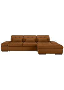 Wohnlandschaft Sanfino Leder Dunkelorange