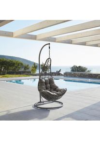 H&auml;ngesessel Rosi Dunkelgrau Metall/Kunststoff/Outdoorstoff