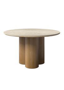 Esstisch Kiano Holz/Keramik Creme ca. 130/130/75 cm