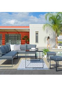 Loungegarnitur-Set Mexiko 2 Schwarz/Anthrazit