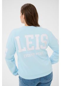 Kaffe Curve Damer Sweatshirt 'KCMila' lysebl&aring; / hvid St&oslash;rrelse S