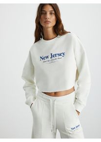 Grimelange Damer Sweatshirt lysebeige / bl&aring; St&oslash;rrelse L