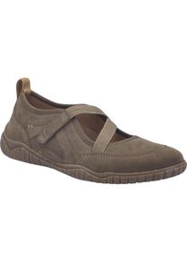 Ballerina Josef Seibel "Wynona 10, taupe", Damen, Gr. 36, grau (taupe), Obermaterial: 100% Rindsleder Leather cow., Schuhe Ballerina