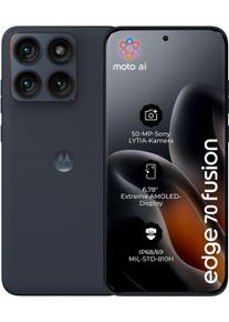 Motorola Smartphone "edge 70 fusion", Energieeffizienz: A, schwarz (pantone silhouette), 256 GB, Mobiltelefone, Smartphone