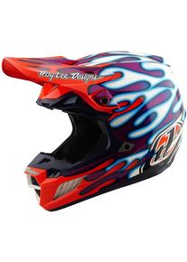 Troy Lee Designs SE5 Composite Overspray, motocross helmet , color: Purple/White/Red , size: L