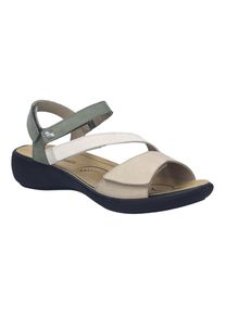 Sandale Josef Seibel "Ibiza 02, ceramic-multi", Damen, Gr. 38, beige (ceramic, multi), Obermaterial: 100% Rindsleder Leather cow., Schuhe Sandale