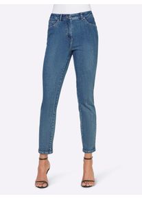 7/8-Jeans Heine, Damen, Gr. 34, Normalgr&ouml;&szlig;en, blau (dunkelblau), 79% Baumwolle, 19% Polyester, 2% Elasthan, unifarben, 7/8-L&auml;nge, Jeans 7/8-Jeans