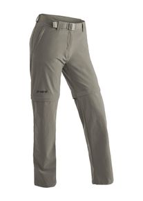 Outdoorhose Maier Sports "Nata 2", Damen, Gr. 50, Normalgr&ouml;&szlig;en, braun (schlamm), 90% Polyamid, 10% Elasthan, Hosen Outdoorhose, Damen Zip-Off Wanderhose, atmungsaktive Trekkinghose, Regular Fit