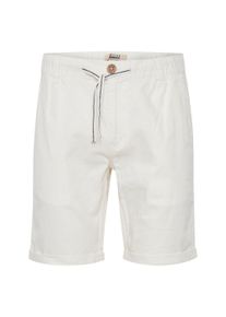 Shorts Blend "Shorts BHLenno", Herren, Gr. S, N-Gr, wei&szlig; (sanftes wei&szlig;), Obermaterial: 55% Baumwolle CO. 45% Leinen LI., Hosen Shorts